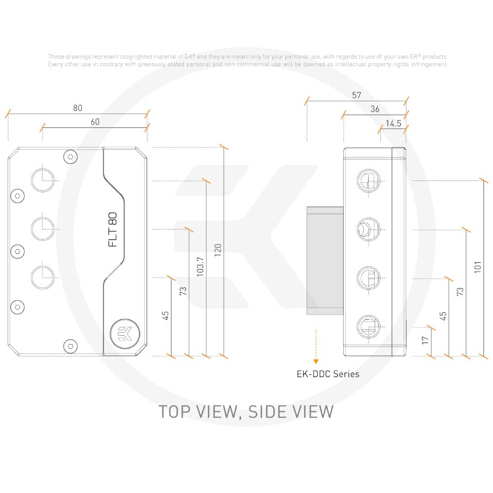 Amazon.com: EK EKWB Quantum Kinetic FLT 80 Pump/Reservoir Combo
